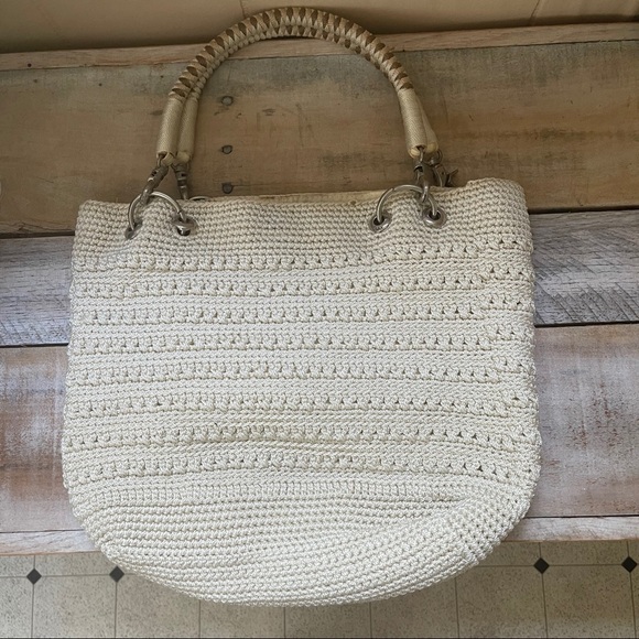 The Sak Crochet Handbag with Pink Flower Key Fob​ - Picture 3 of 10